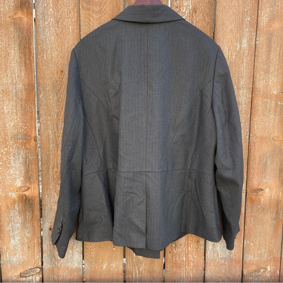 SEJOUR Women’s Gray Navy Blazer Jacket Single Breasted Size 18W - Picture 10 of 14